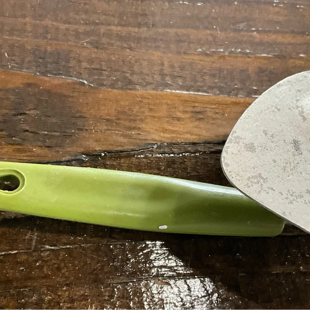 Vintage Foley 11” Avocado Green Handle Pot Pan Strainer MCM